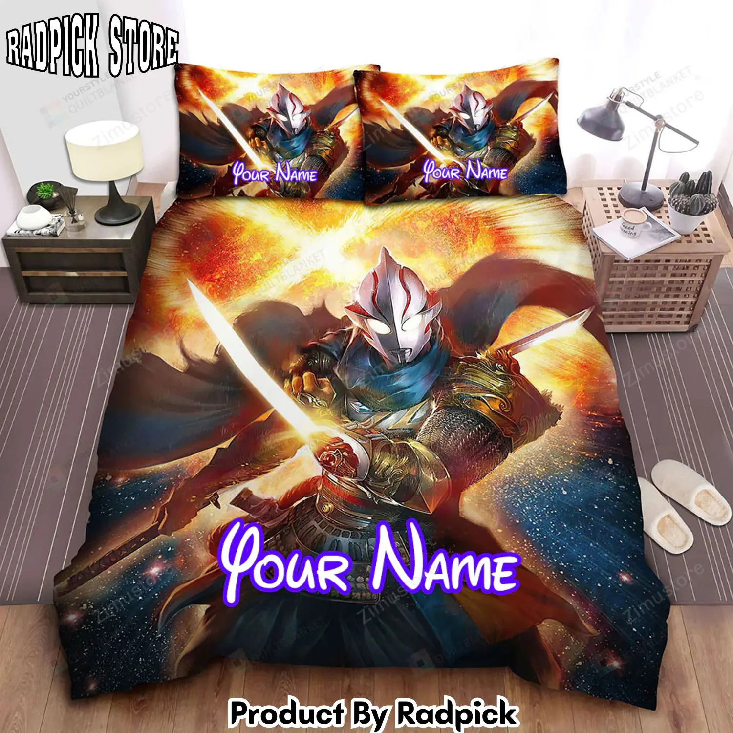 Radpick ultraman 10 braves bed sheets spread comforter duvet cover personalized name bedding sets rp327604